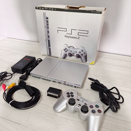Console sony ps2 slim silver - console,
